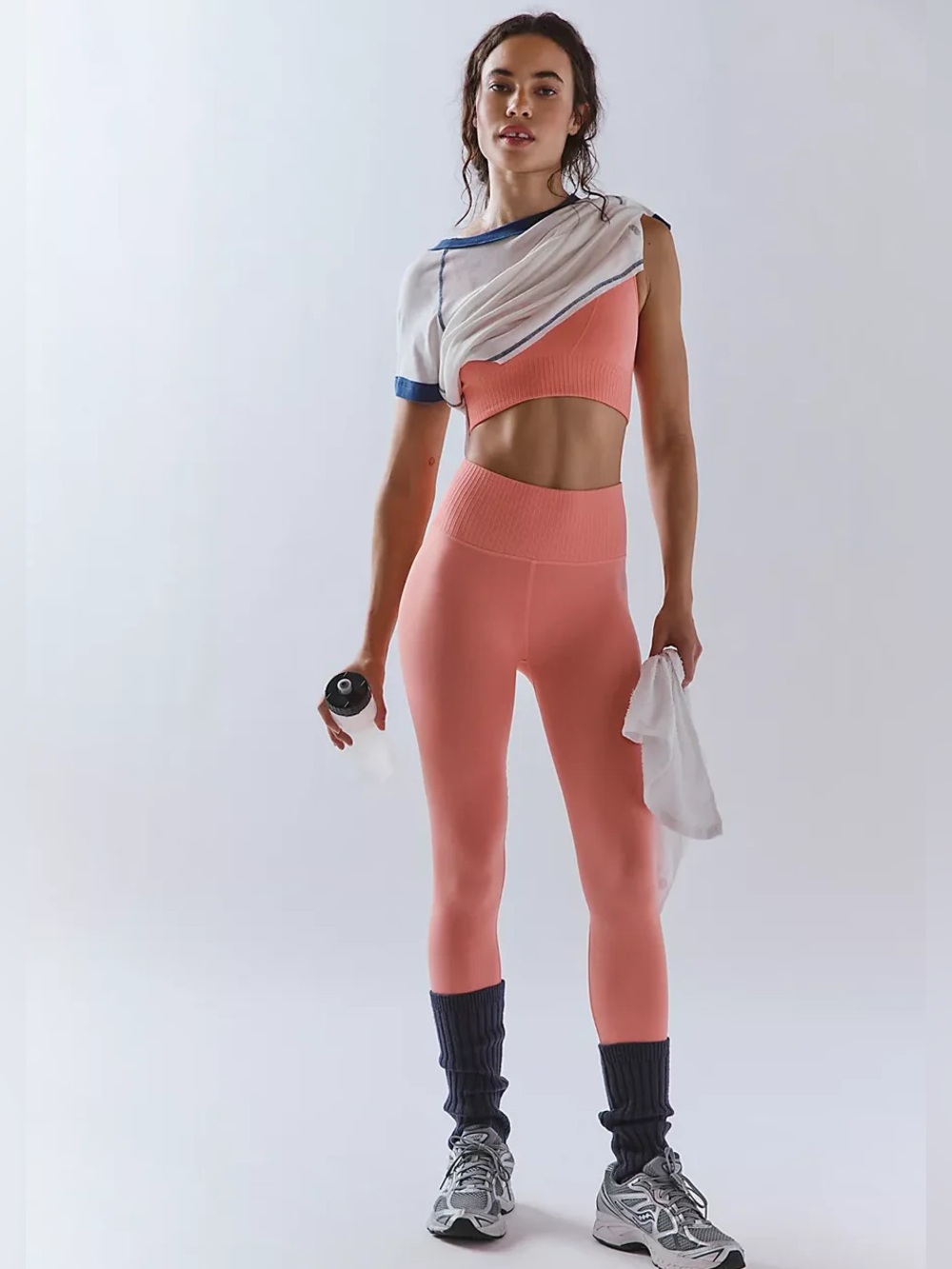 FP Movement SET Good Karma Leggings & Top NWT Fruit Punch Peach Coral Salmon